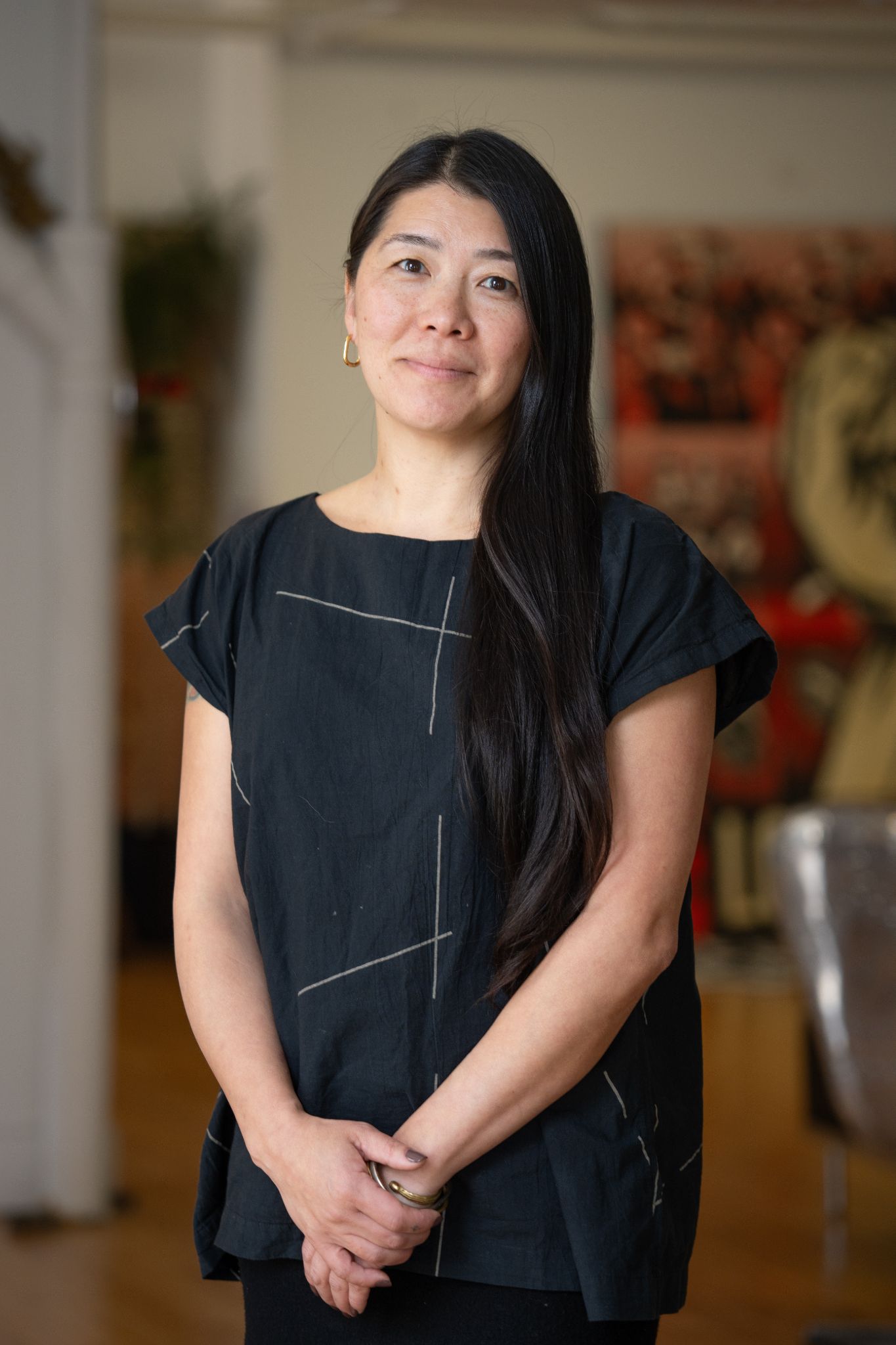 Portrait of jeanie, smiling gently